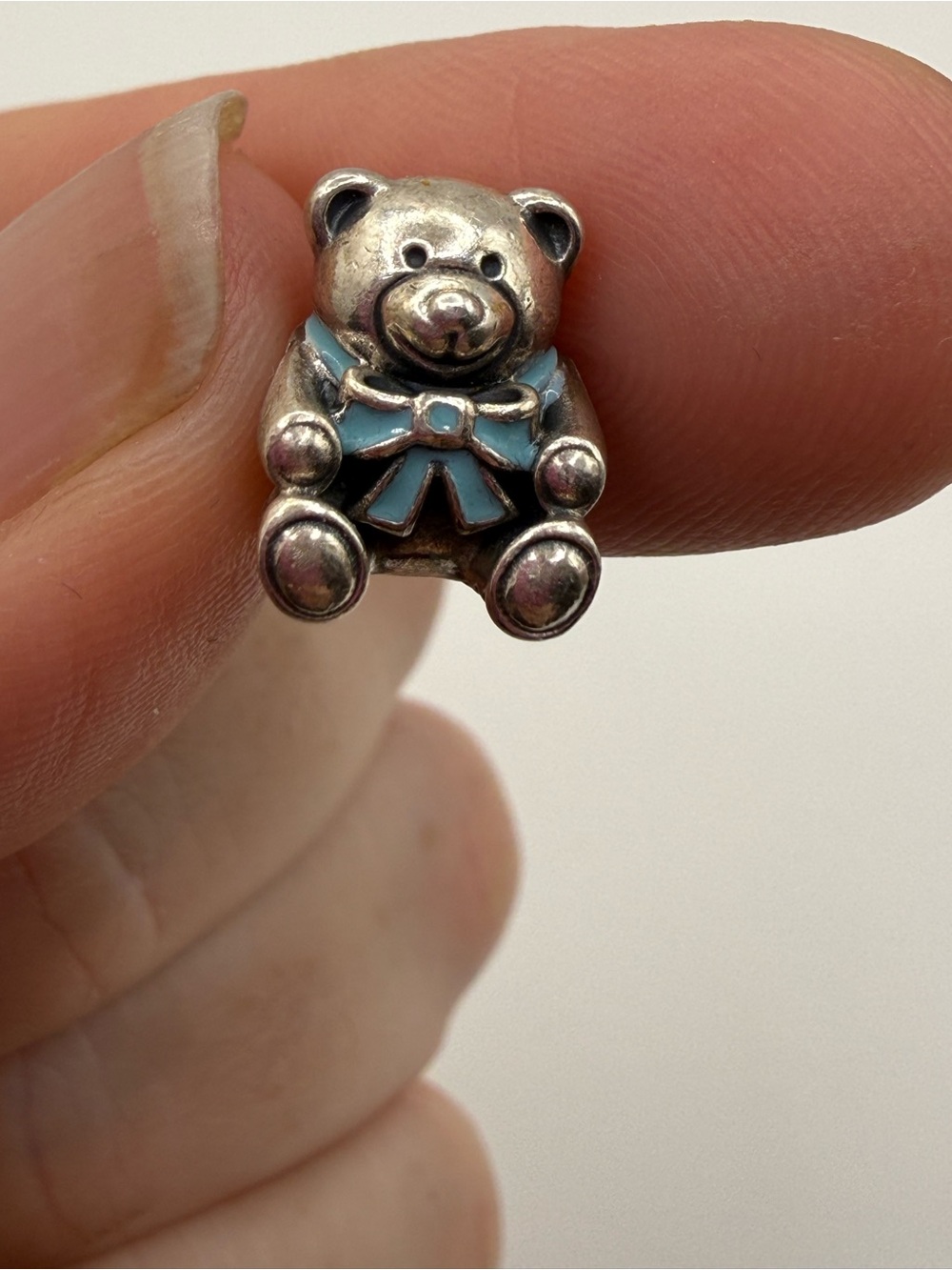 Pandora Silver Bear Charm “it’s a Boy” charm (retired) model #791124EN41